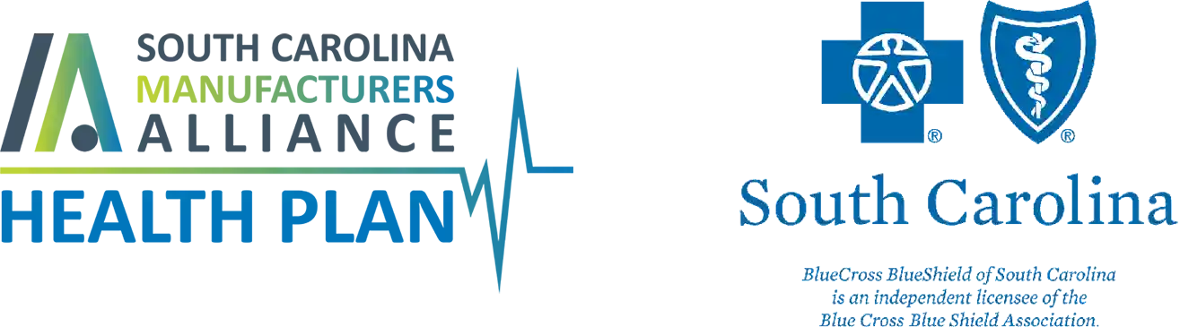 South Carolina Manufacturers Alliance Health Plan and South Carolina Blue Cross Blue Shield logos